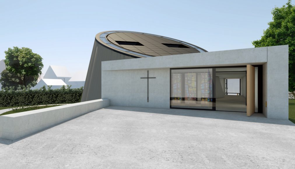 Image 3D de la future église catholique de Gland Image 3D de la future église catholique de Gland / ©Coretra SA