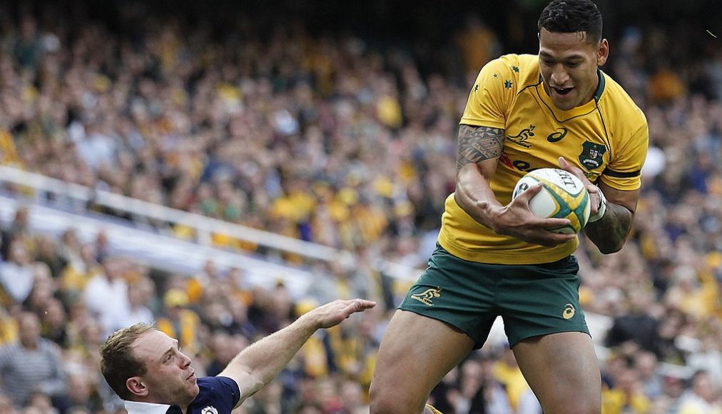 Israel Folau, joueur de rugby australien Israel Folau, joueur de rugby australien / © Wikimedia Commons - CC BY 2.0 (www.davidmolloyphotography.com)
