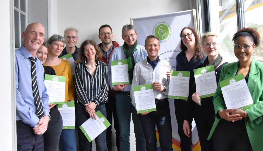 Les diplômé·e·s de la première volée francophone de conseiller·é·s en management environnemental pour les paroisses |© Raphaël Zbinden Les diplômé·e·s de la première volée francophone de conseiller·é·s en management environnemental pour les paroisses |© Raphaël Zbinden / Les diplômé·e·s de la première volée francophone de conseiller·é·s en management environnemental pour les paroisses |© Raphaël Zbinden